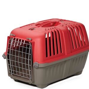 Petmate Crimson and Taupe Small Pet Carrier